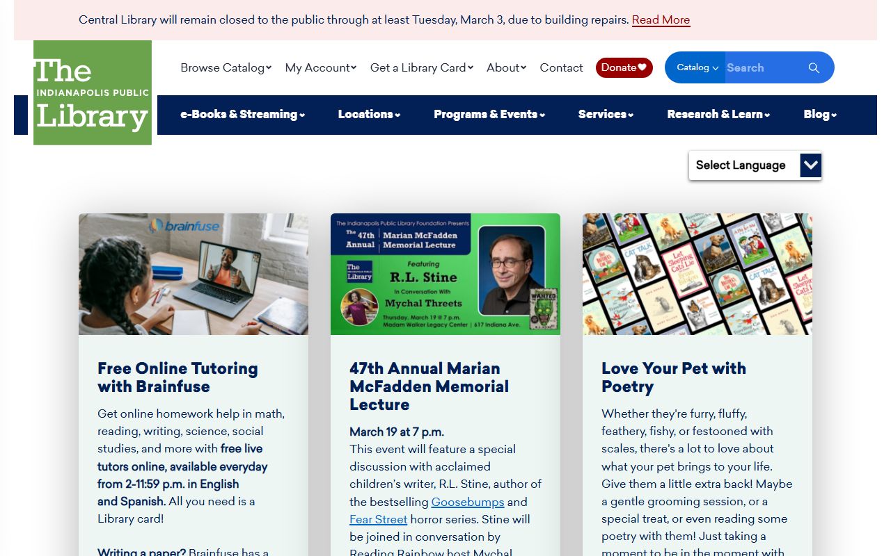 Indianapolis Public Library genealogy research resources