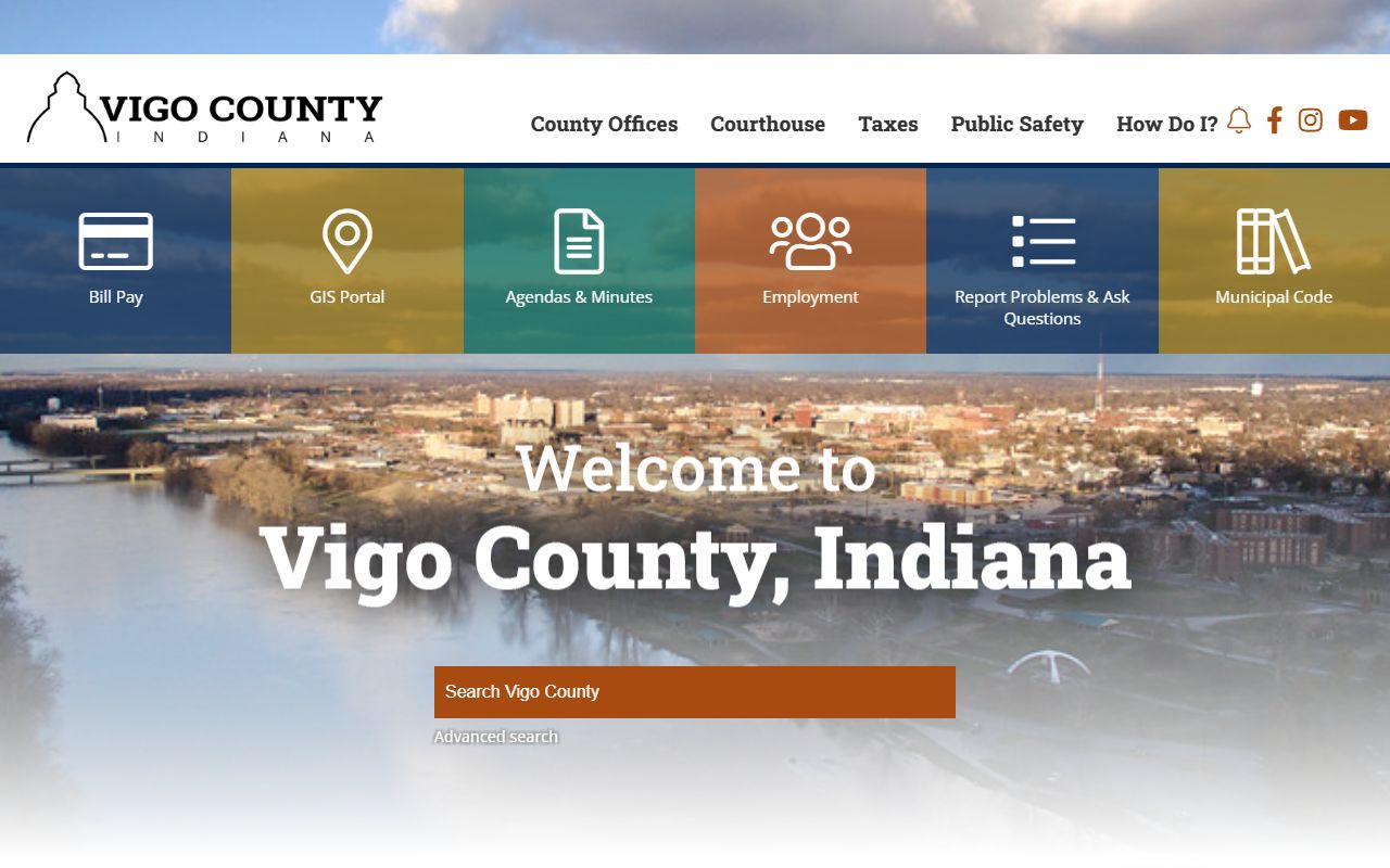 Vigo County Indiana government genealogy records Terre Haute