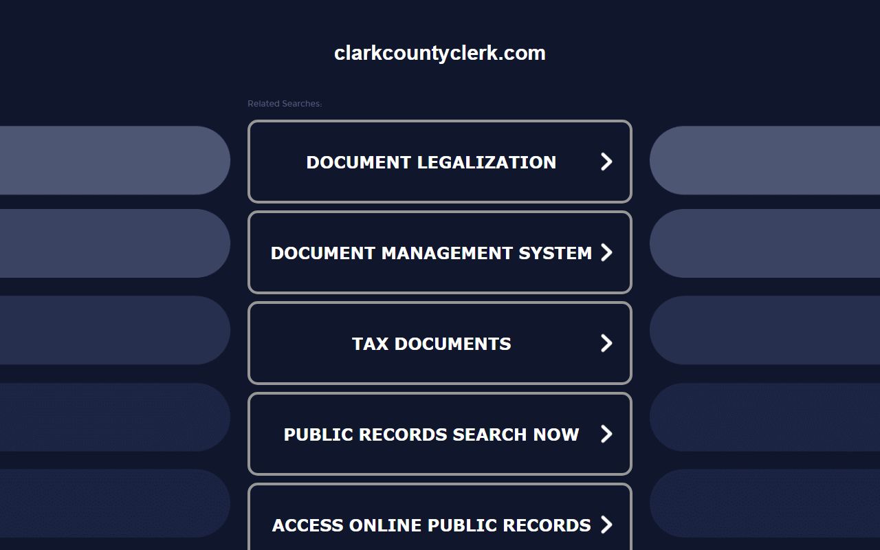 Clark County Clerk website for marriage and court records genealogy access in Jeffersonville